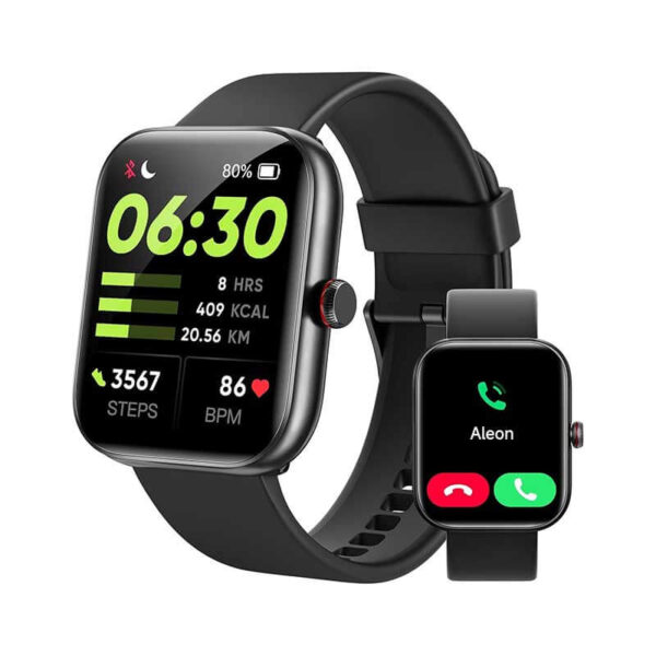 Fitness Tracker- [Alexa Built-in & Answer/Make Calls], 1.91" Smart Watch with Heart Rate/Blood Oxygen/Sleep Monitor, Step Counter Fitness Watch with 100 Sports Modes, IP68 Waterproof for iOS Android